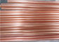 Straight Seamless Copper Pipe C11000 , Custom Rotating Bands Copper Round Tube
