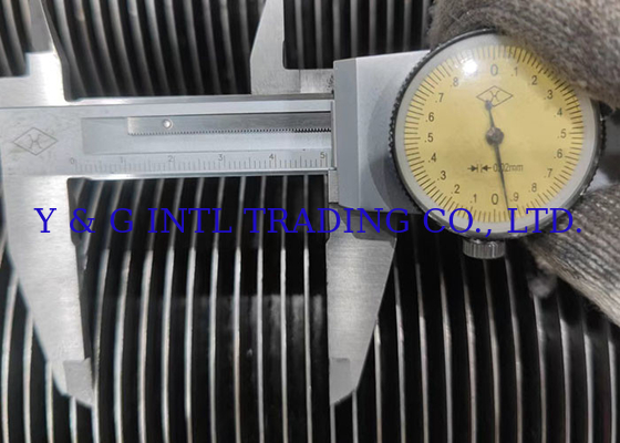 HF Round Fin Tube With Flared End Treatment Silver / Black Stainless Steel Stud Dia 12.7mm/15.88mm