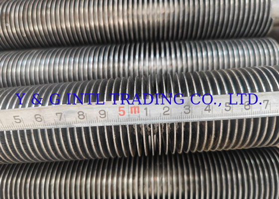 Longitudinally Finned Carbon Steel Tube Beveled Threaded Flared Expanded Design HF Fin Type