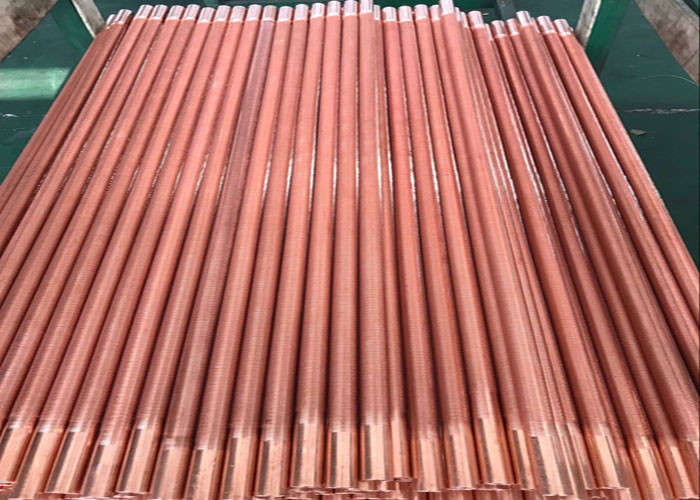 Air Cooled Low Finned Tube Extruded Copper Material 10-38mm OD For Condenser